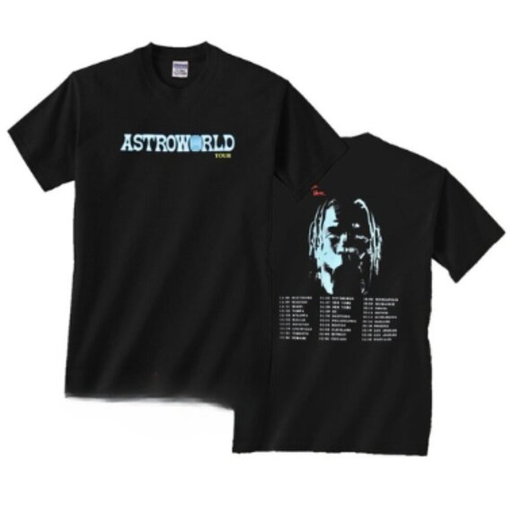2019 Travis Scott Astroworld Wish You Were Here Tour Shirt Size M - Picture 1 of 3